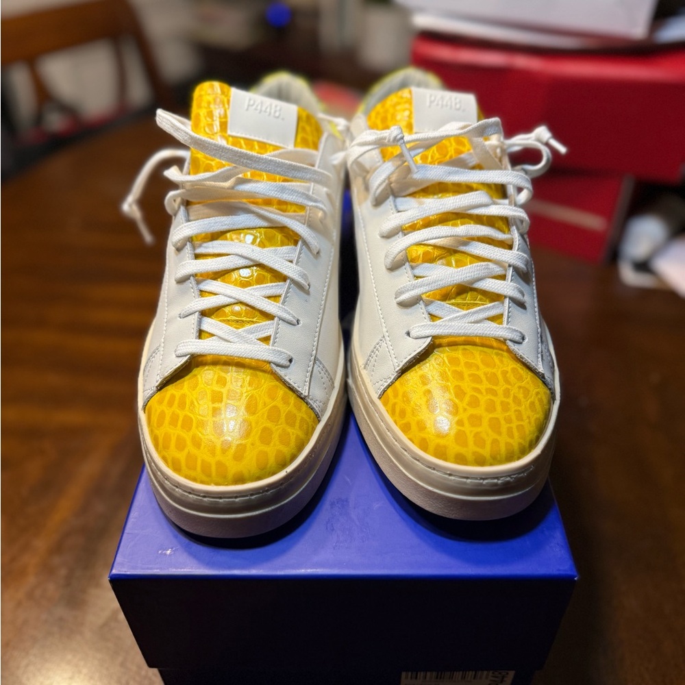 P448 Yellow and White Sneakers